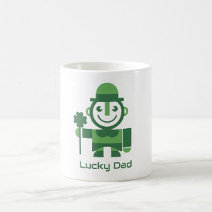St. Patrick's Day med minimalistisk Lucky Leprecha Kaffemugg