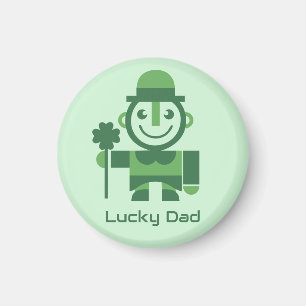 St. Patrick's Day med minimalistisk Lucky Leprecha Magnet