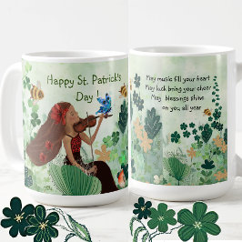 St. Patrick's Day med Music Kaffemugg