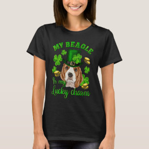 St Patrick's Day Min Beagle Är Min Lyckoamulett Sh T Shirt