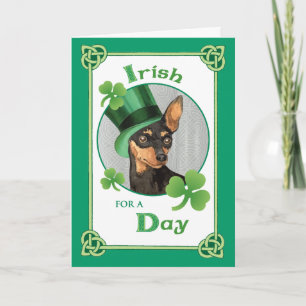 St. Patrick's Day Min Pin Kort