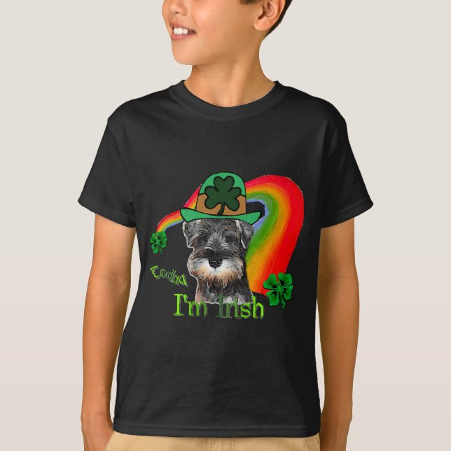 St. Patricks Day Mini Schnauzer Tee (Framsida)