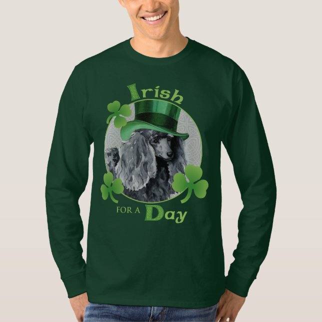 St. Patrick's Day Miniature Pudel T-shirt (Framsida)