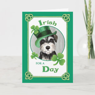 St. Patrick's Day Miniature Schnauzer Kort