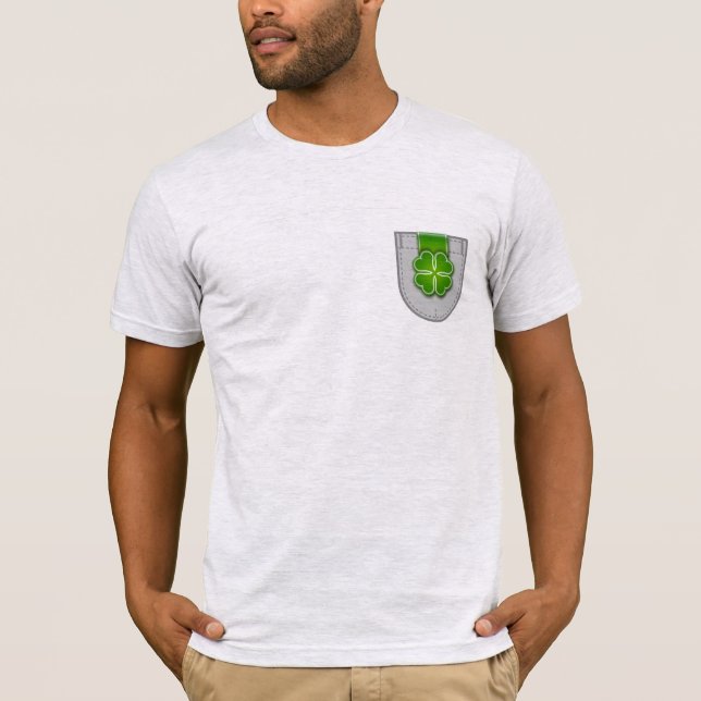 St patrick's day Minimalist Fyra Löv Shamrock T Shirt (Framsida)