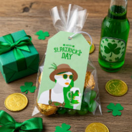 St. Patrick's Day Modern Grön Presenttagg Presentetikett