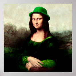 St. Patrick's Day Mona Lisa Poster