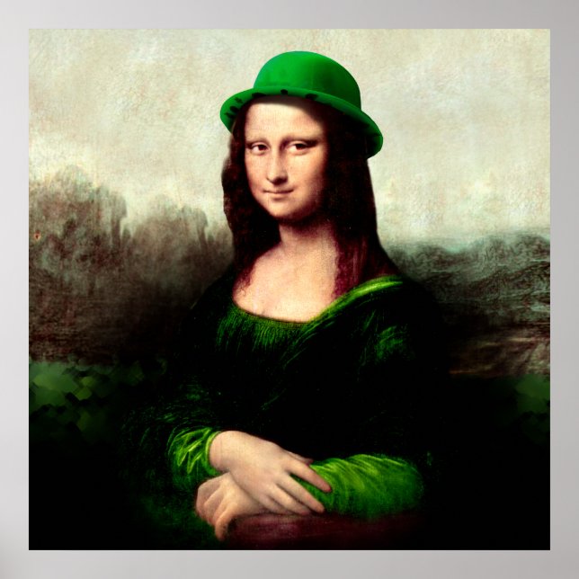 St. Patrick's Day Mona Lisa Poster (Framsidan)
