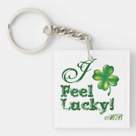 St. Patrick's Day Monogram I Feel Lucky, Shamrock