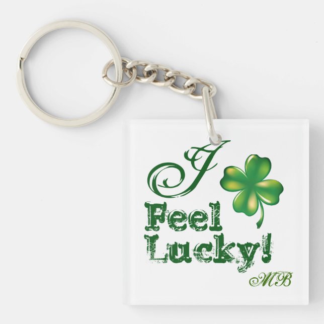 St. Patrick's Day Monogram I Feel Lucky, Shamrock (Framsidan)