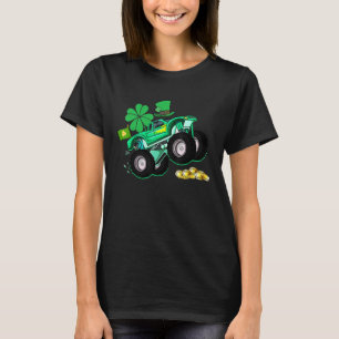 St patrick's day Monster Lastbil Shamrock Lepre Ch T Shirt