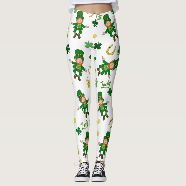 St patricks day mönster leggings (Framsida)