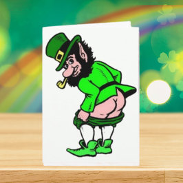 St patrick's day Mooning Leprechaun Kort