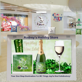 St patrick's day mousserande Vin-etikett