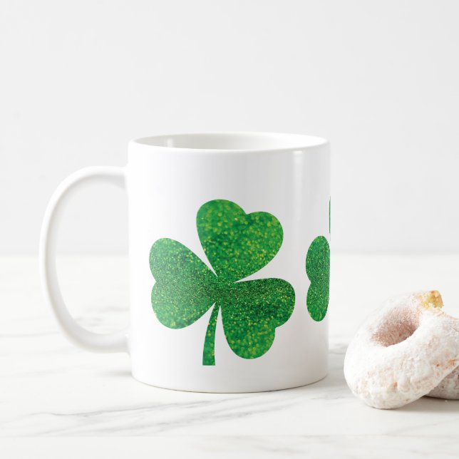 St. Patrick's Day Mugg - Lucky Shamrock Coffee Kop (Med munk)