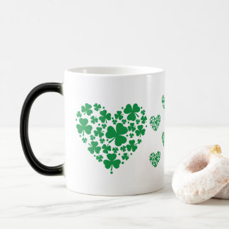 St. Patrick's Day Mugg - Lucky Shamrock Heart Kaff