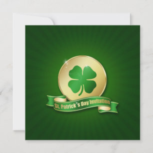 St. Patrick's Day-mynt Shamrock Inbjudningar