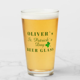 St Patrick's day Namn Beer Glaskopp