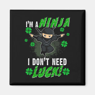 St. Patrick's Day Ninja Tur Grönt Kids Gift Clove Magnet