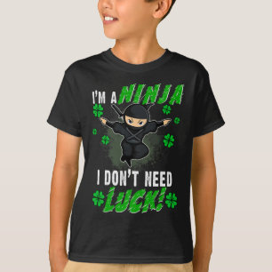 St. Patrick's Day Ninja Tur Grönt Kids Gift Clove T Shirt
