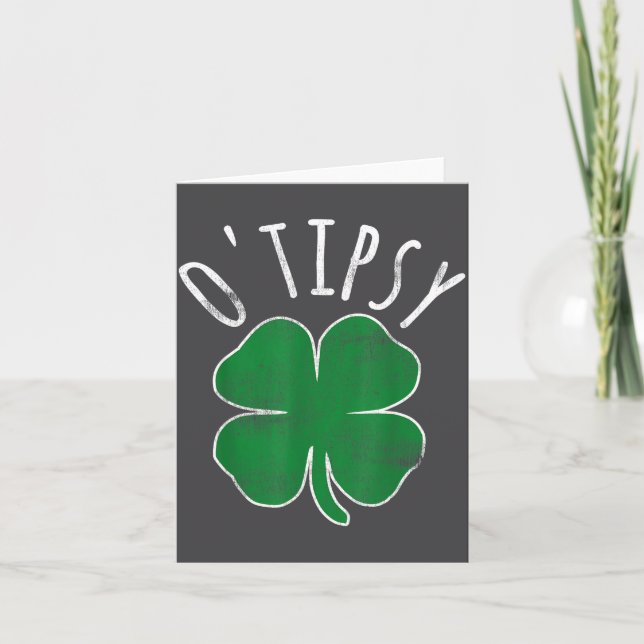 St. Patrick's Day O'berusad Dricker Öl Berusad Sha Kort (Framsida)