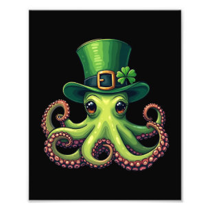 St patricks day Octopus Cute Saint Pattys Fototryck