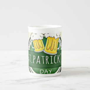 St. Patricks Day-öl Benporslin Mugg
