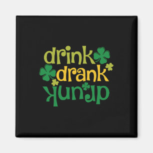 St Patricks Day Öl Drick Drack Drucken Shamrock Magnet