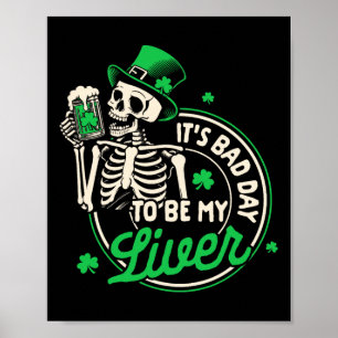 St. Patricks Day Öl Drickande Det Är En D Dag Att Poster