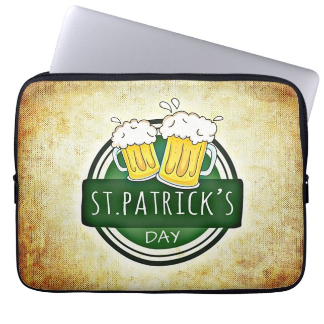 St. Patrick's Day Öl Laptop Fodral (Framsidan)