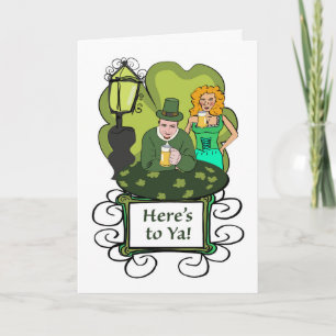 St. Patrick's Day Öl Skål Glada Tårar Kort