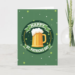 St Patricks Day Öl Skål Kort