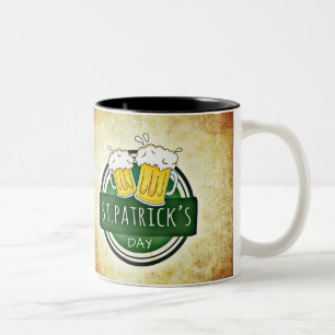 St. Patricks Day-öl Två-Tonad Mugg