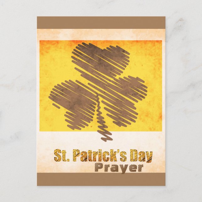 St. Patrick's Day Old Irish Prayer Postcard Vykort (Framsida)