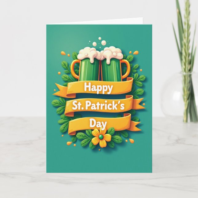 St Patricks Day Ölkruskort Kort (Framsida)
