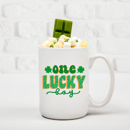 St. Patrick's Day One Lucky Boy Grönt Klöver Kaffemugg