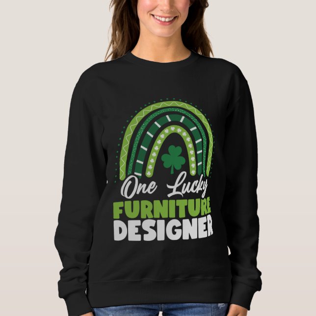 St Patricks Day One Lucky Furniture Designer T Shirt (Framsida)