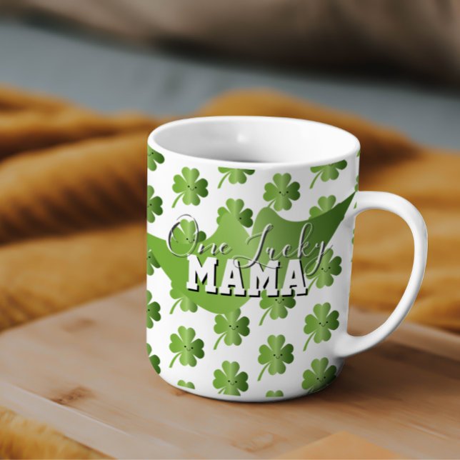 St Patricks Day One Lucky Mom Kaffemugg (Skapare uppladdad)