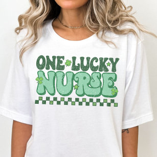St. Patricks Day One Lucky Nurse, Retro Nurse T Shirt