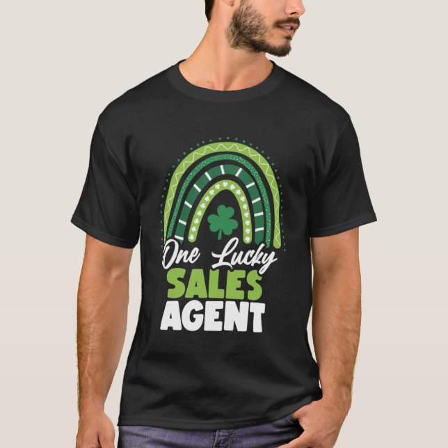 St patricks day One Lucky Sales Agent T Shirt (Framsida)