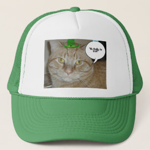 st patricks day Orange Tabby katt Keps