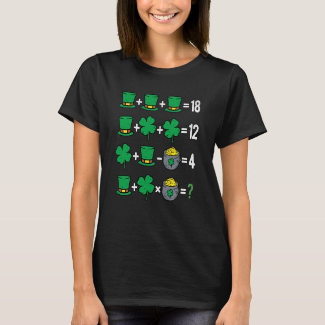 St Patricks Day Order of Operations Math Teacher S T Shirt (Framsida)