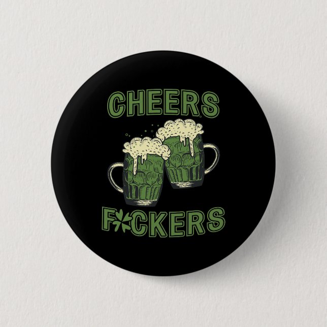St Patricks Day Outfit Glada Ers Drick Öl Irländsk Knapp (Framsida)