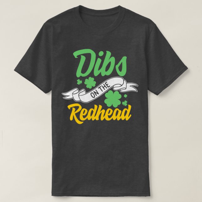 St patricks day på Rödhåriget Irish Shamrock T Shirt (Design framsida)