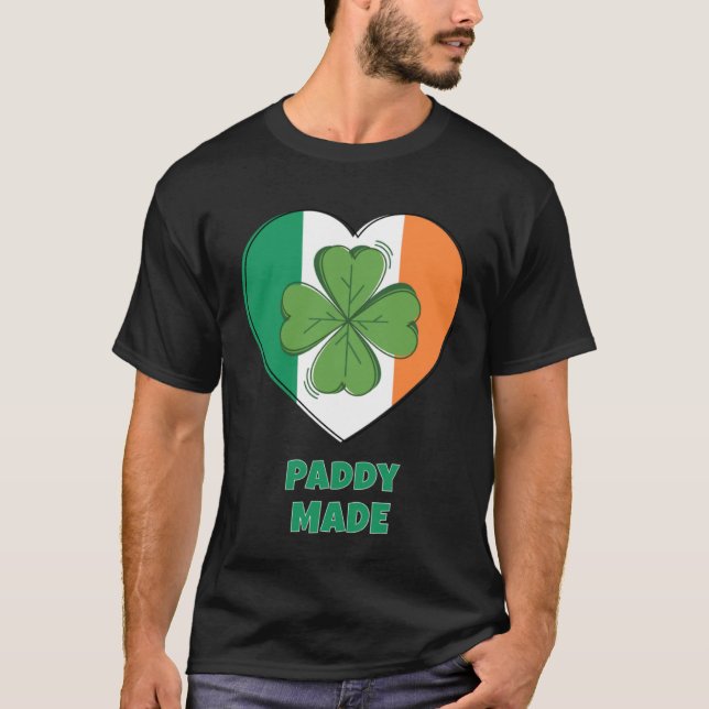 St patrick's day Paddy Made T Shirt (Framsida)