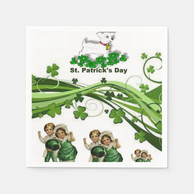 St. Patrick's Day Papper Napkins Pappersservett (Framsidan)