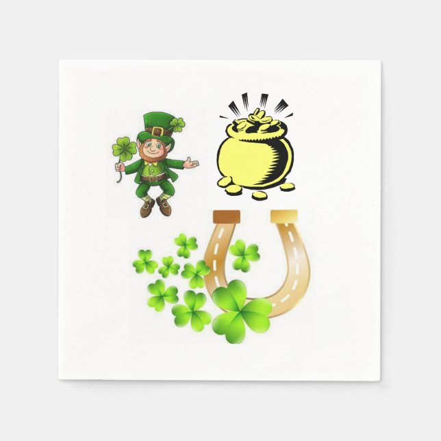 St. Patrick's Day Papper Napkins Pappersservett (Framsidan)
