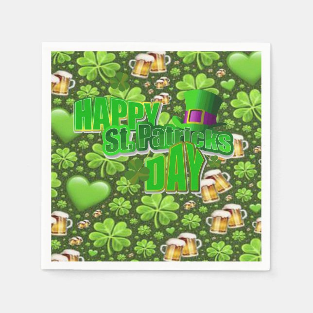 St. Patrick's Day Papper Napkins Pappersservett (Framsidan)