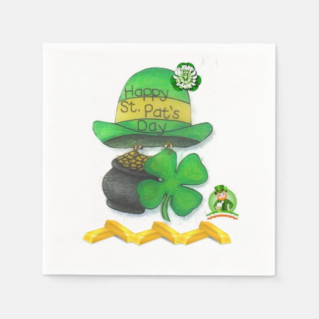 St. Patrick's Day Papper Napkins Pappersservett (Framsidan)
