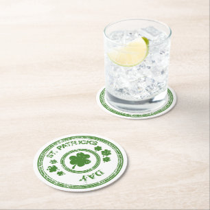 St. Patricks Day Papper Underlägg Rund